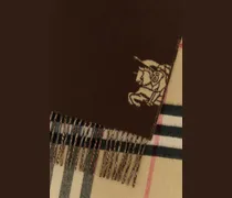 Unisex Solid Scarf Brown Cashmere