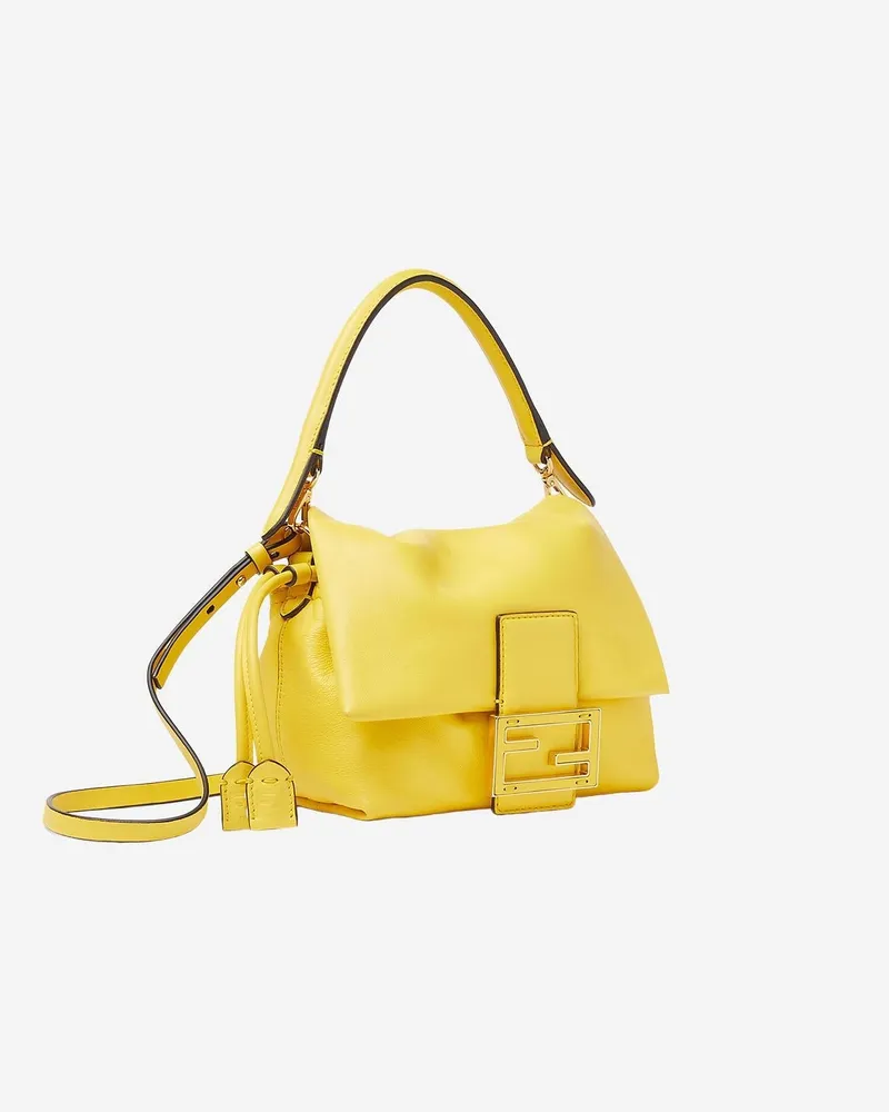 Fendi Women's Shoulder Bag Nappa Leather Yellow Yellow