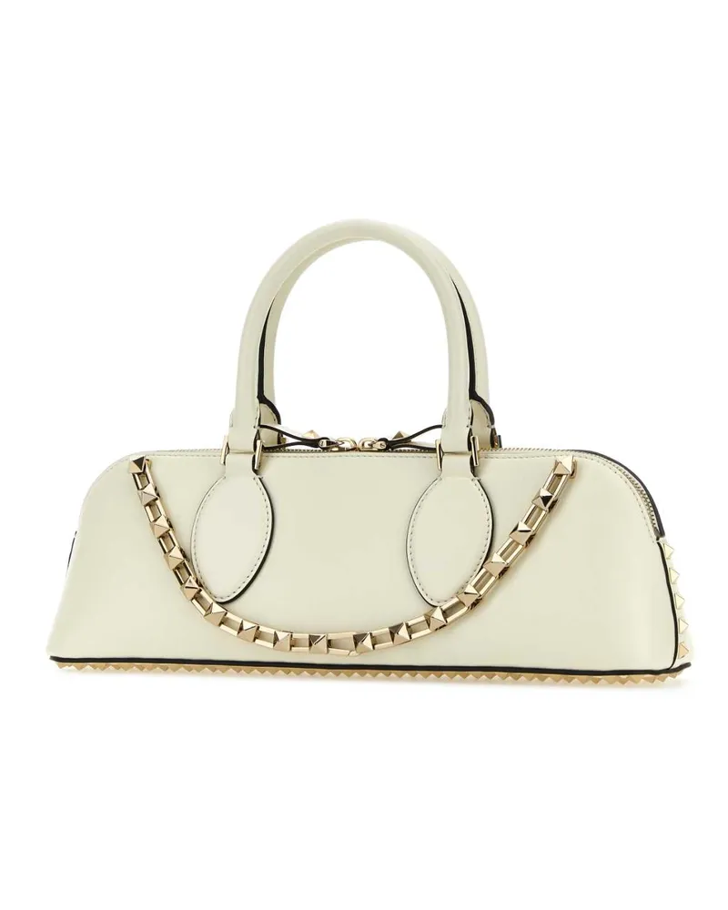 Valentino Garavani Rockstud Shoulder Bag — Ivory Ivory
