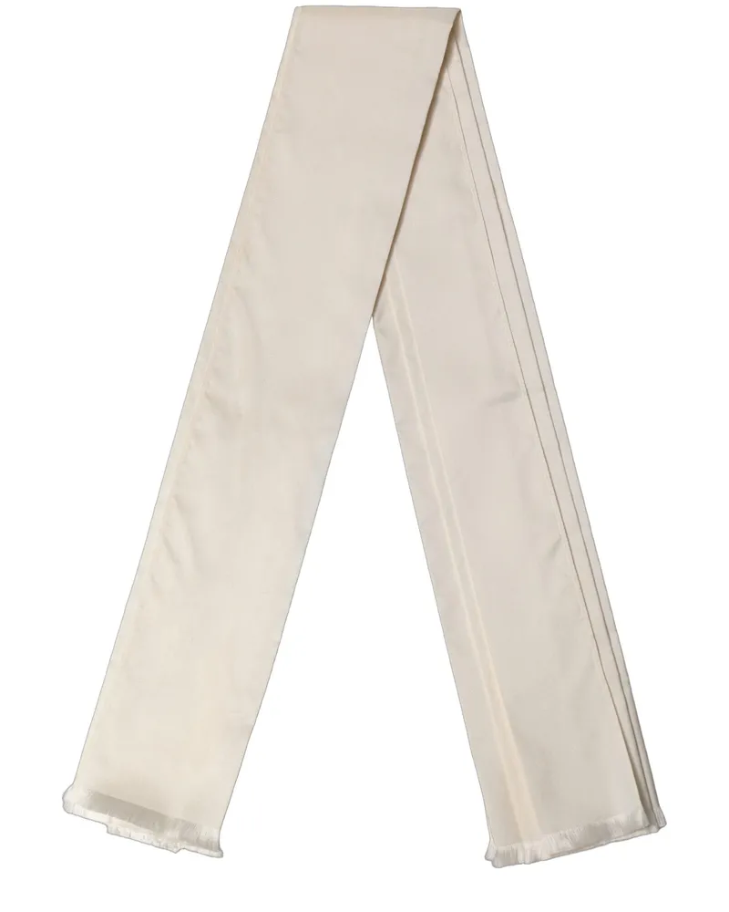 Dolce & Gabbana Silk Fringed Shawl — Beige Beige