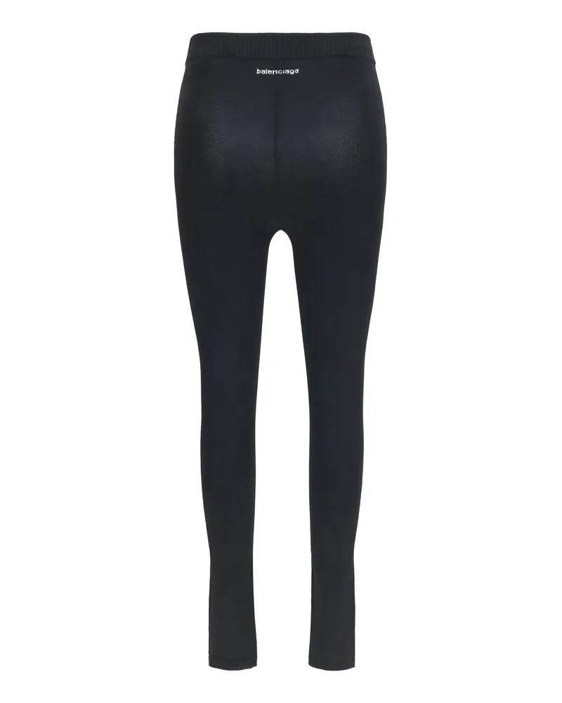 Balenciaga High-Rise Viscose Leggings — Black Black