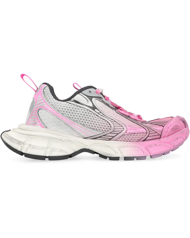 Balenciaga Women's Mesh Fabric Low-Top Sneakers Pink Polyurethane Trainers Pink