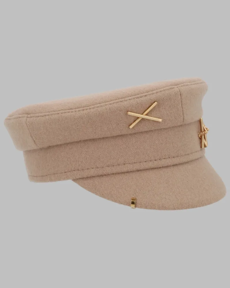 RUSLAN BAGINSKIY KPC032.PF26_WPPRSTMRBBEIGE Flat Cap — Beige Beige