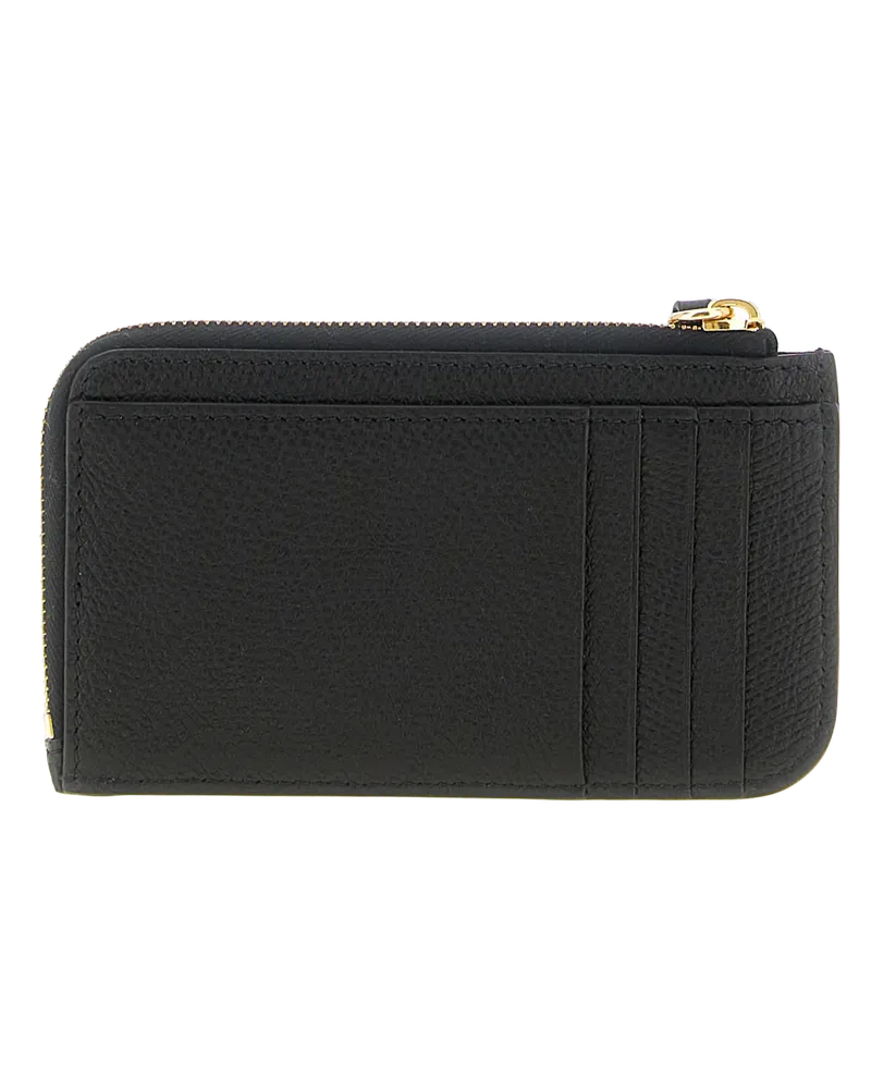 Valentino Garavani Lamb Leather Card Case — Black Black