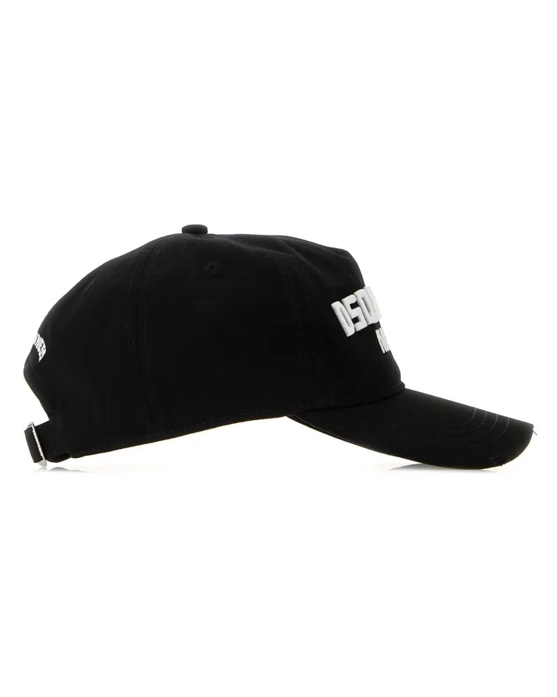 Dsquared2 Men's Black Cotton Baseball Cap M063 Exterior: Cappelli Hat Black