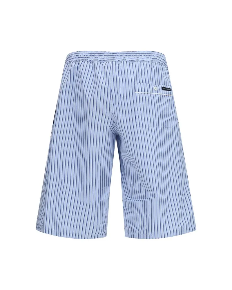 Dolce & Gabbana Men's Blue Cotton Bermuda Shorts Blue