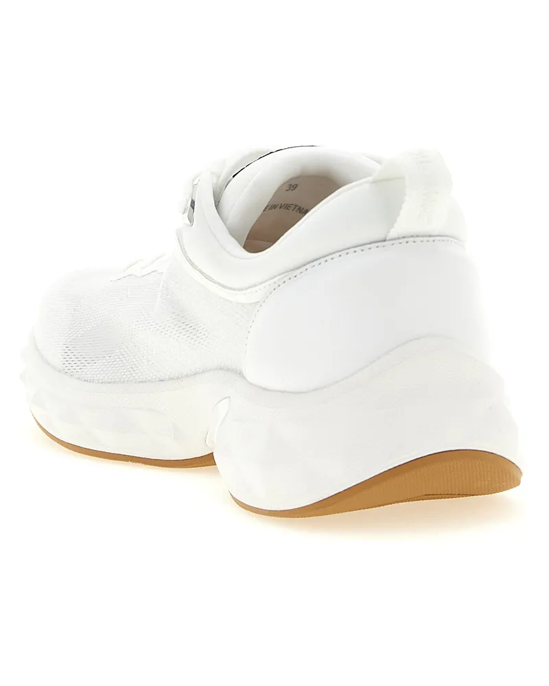 Jimmy Choo Women's White Tencel Athletic Sneakers White