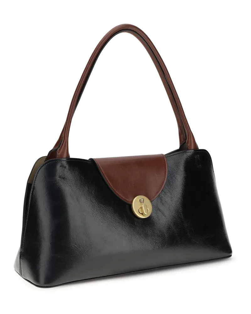 Versace Women's Shoulder Bag Vivian Black Calf Leather Black
