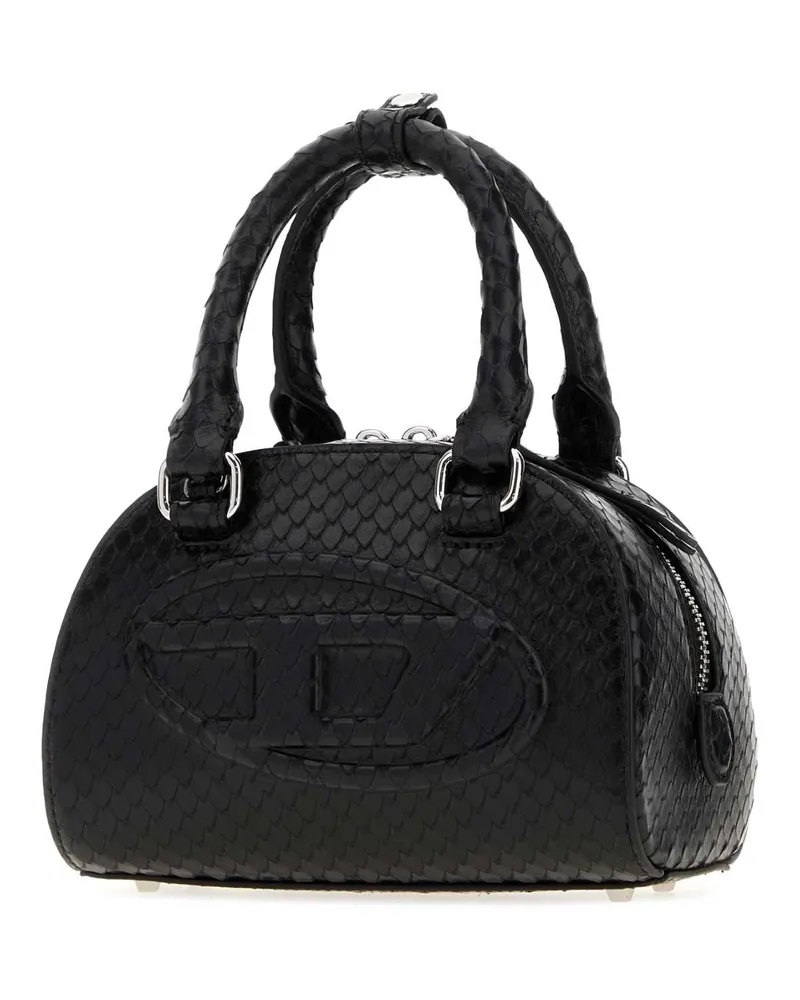 Diesel Women's Black Leather 1dr Dome Handbag T8013 Borse A Mano Bag Black