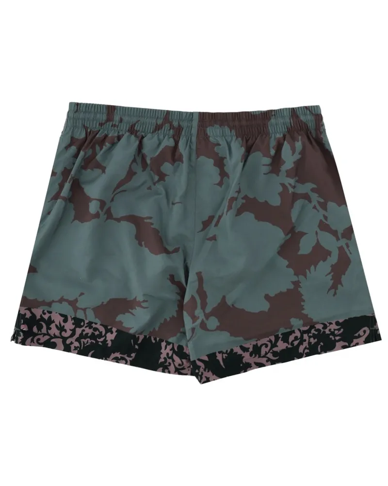 Dries van Noten Floral Print Polyamide Swim Shorts — Green Green