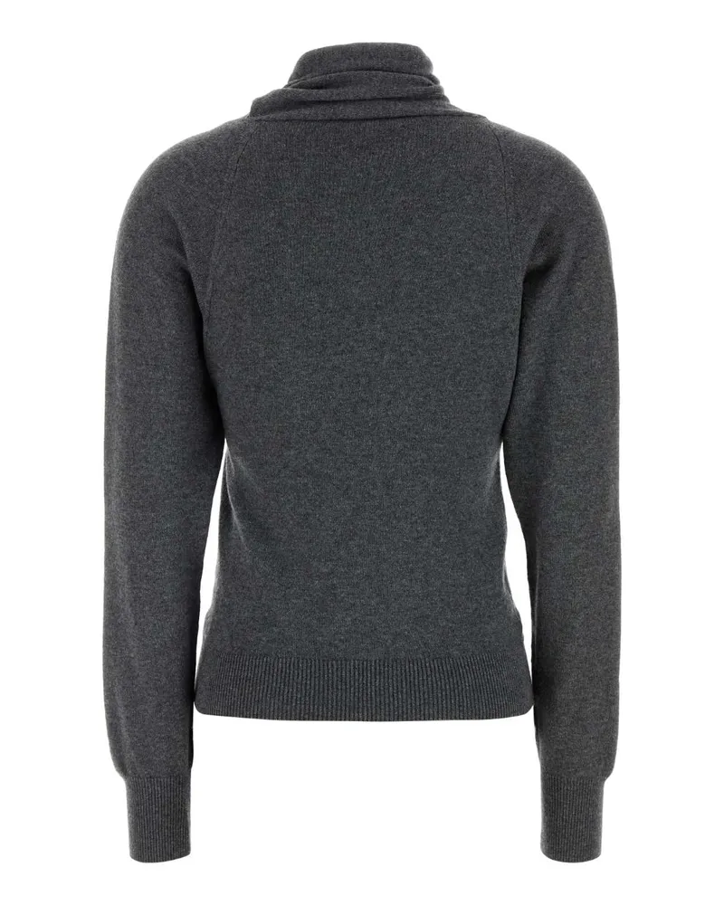 Tom Ford Mak1389yax906 Ig712 Darkgreymelange Exterior: Cashmere Cotton Maglieria Sweater Gray