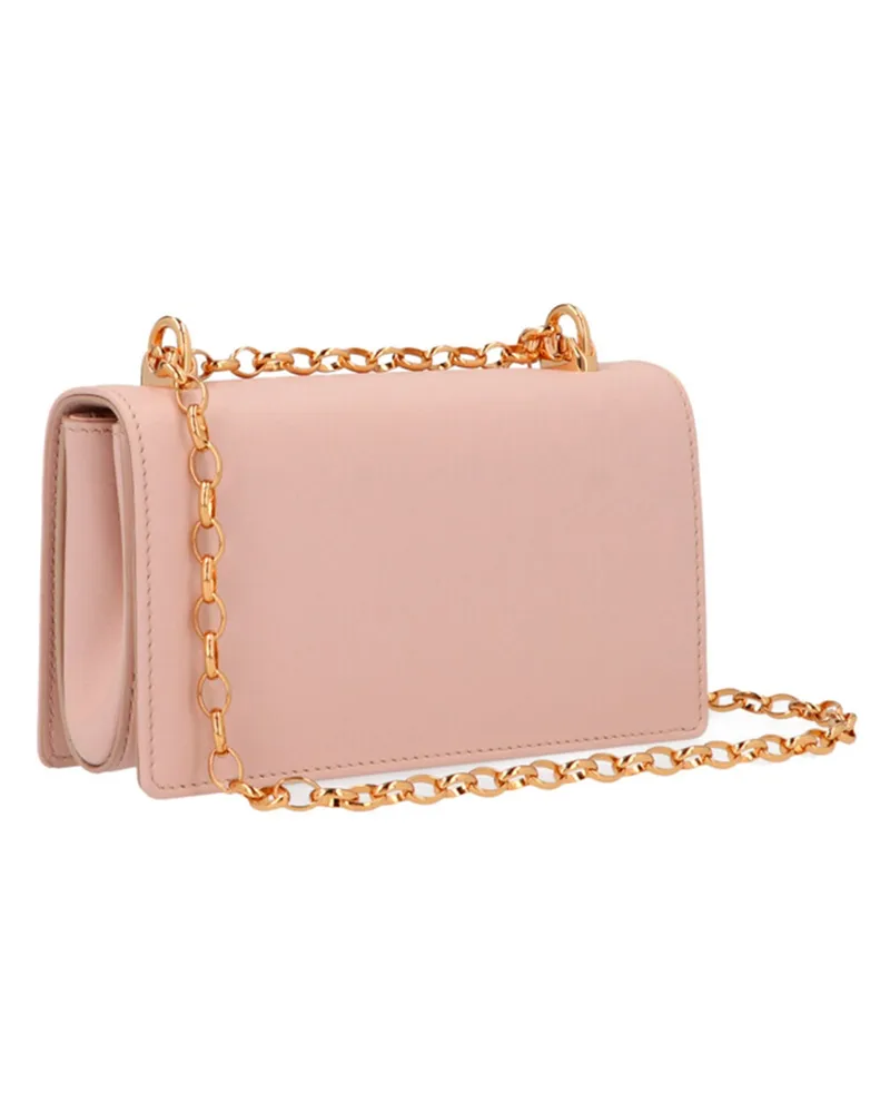 Dolce & Gabbana Women's Multicolor Lamb Leather Crossbody Bag Pink