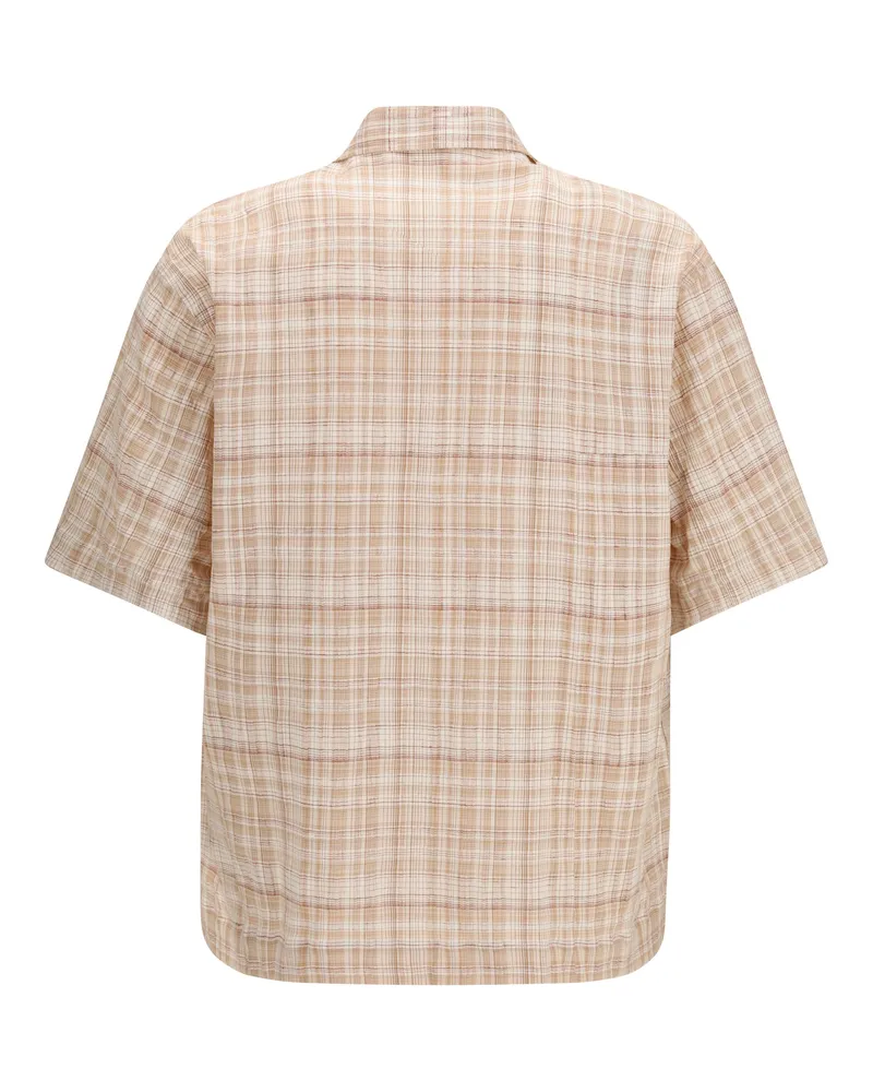 Sunflower Men's Adam Short-Sleeved Shirt Sand Cotton; Elastane Beige