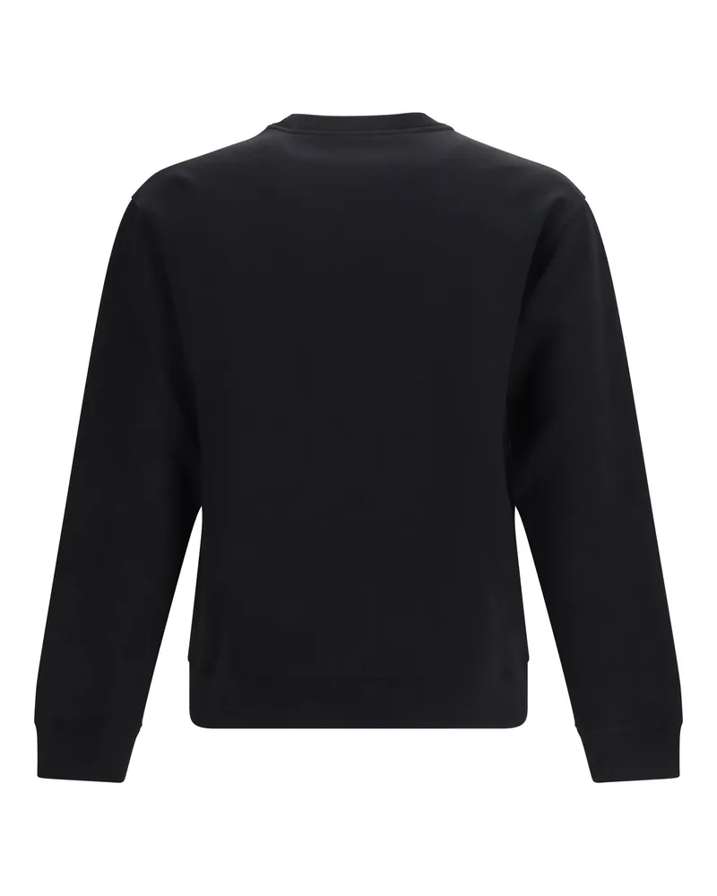 Valentino Garavani Men's Sweatshirt Crewneck Cotton Jersey Black Sweatshirts Sweater Black