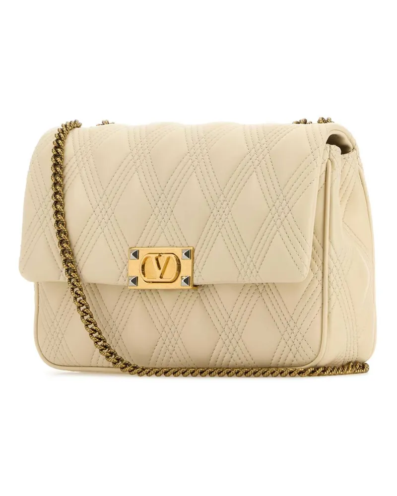 Valentino Garavani Quiltie 67 Shoulder Bag — Beige Beige
