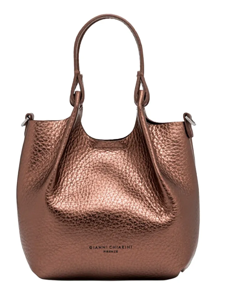 Gianni Chiarini Women's Leather Handbag Dua Moon Cow Handbags Hand Bags Bronze