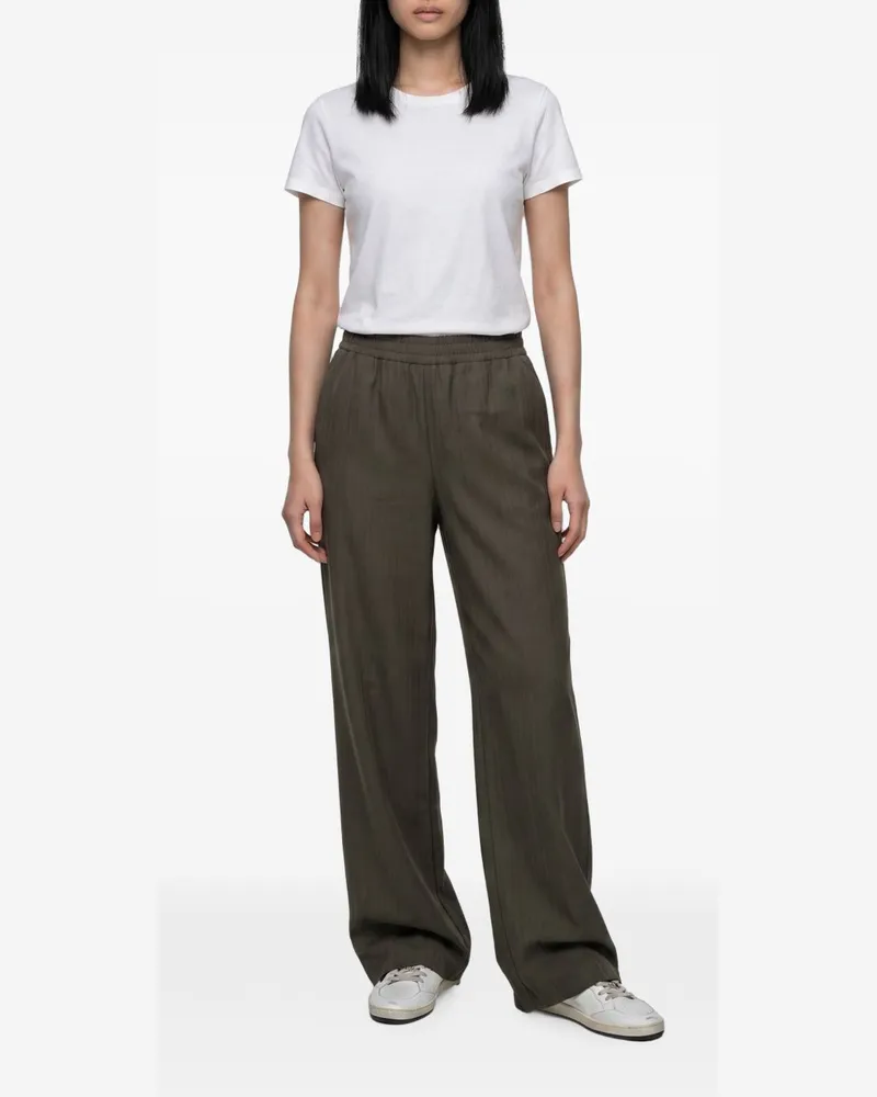 Golden Goose Ribbed Elastic Waist Joggers — Green Green