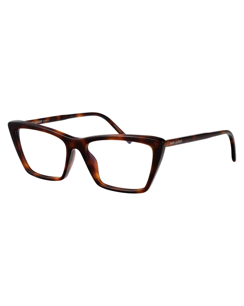 Saint Laurent Women's Optical Sunglasses Sl737 Mica Thin Opt Havana Havana-Havana-Transparent Acetate Glasses & Frames Havana/havana/transparent Havana