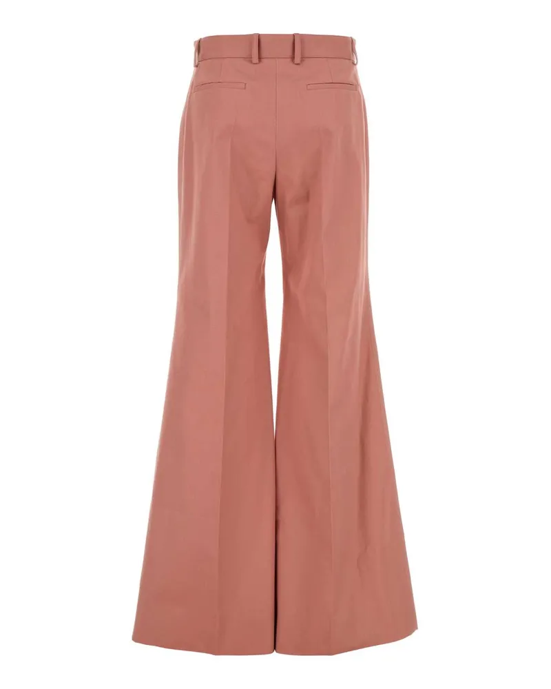 Chloé Women's Dark Pink Cotton Palazzo Pant Wildpink Exterior: Pantaloni Pink