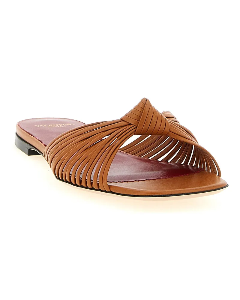 Valentino Garavani Annet Slides — Tan Tan