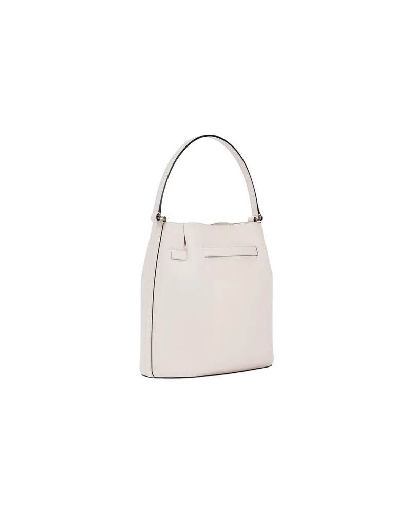 Michael Kors Women's Bucket Bag Light Cream Leather - Bucket-Bags Beige