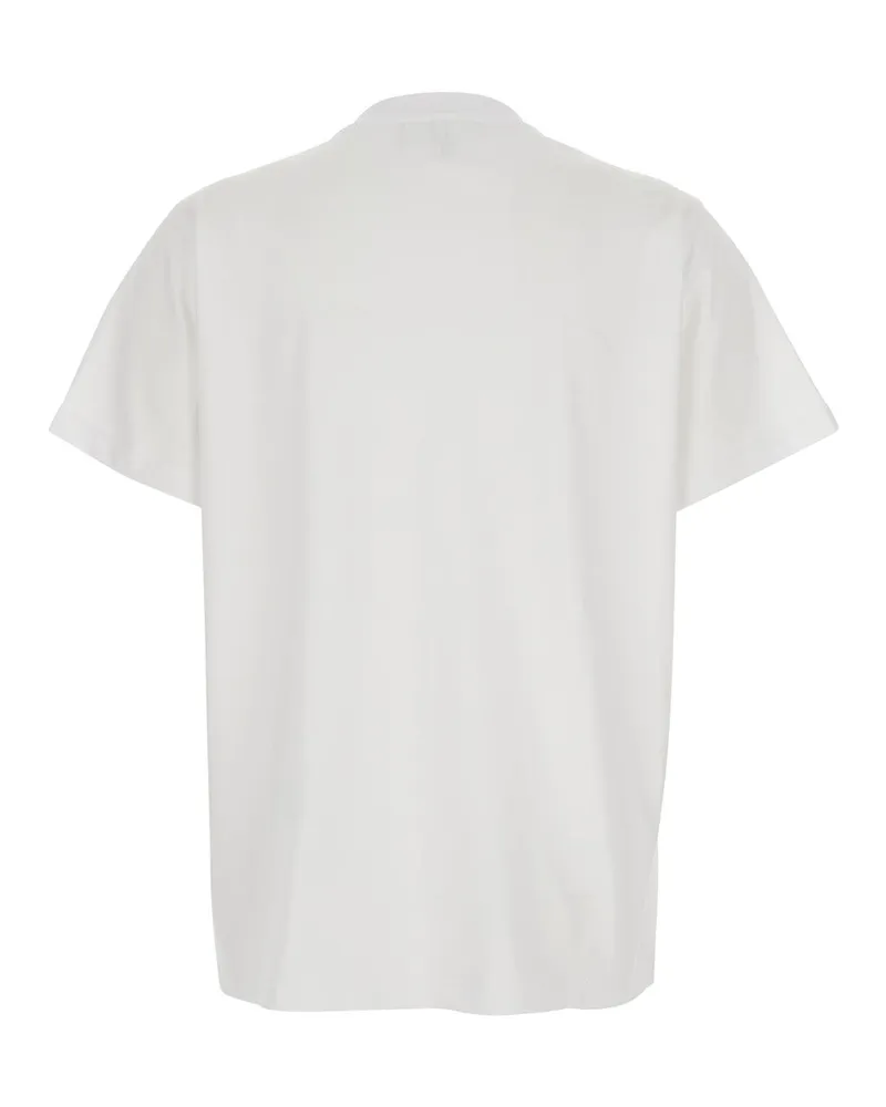 Ganni Women T-Shirt Crew-Neck White Cotton T-Shirts & Jerseys White