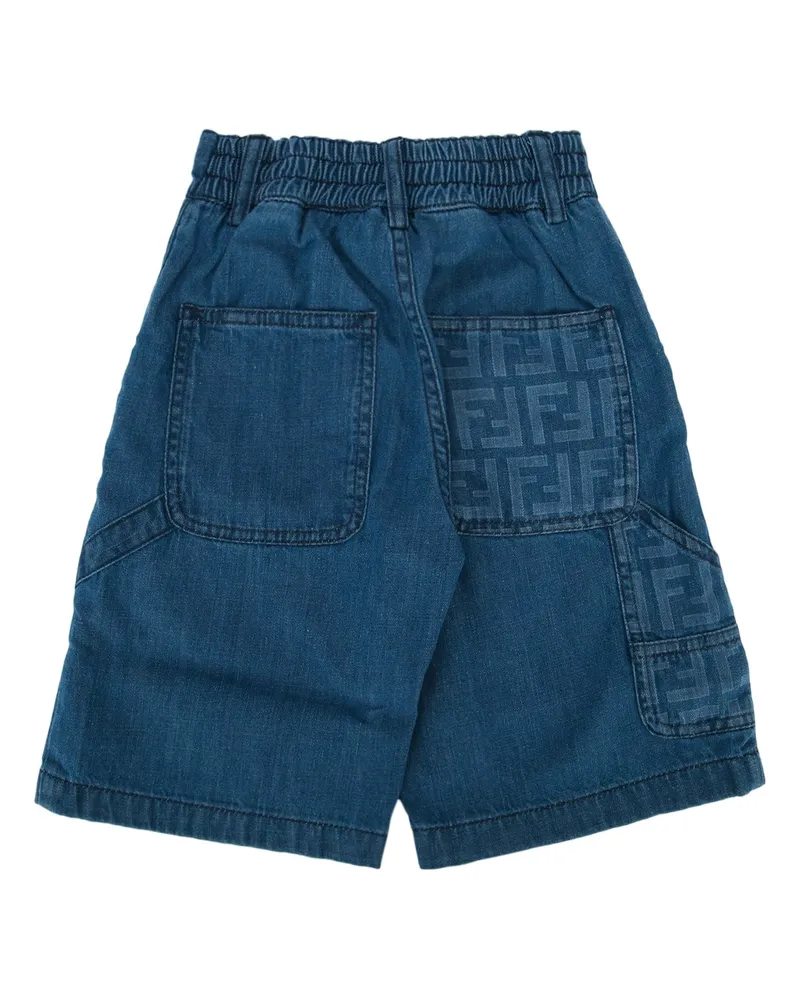 Fendi Boys' Bermuda Denim Dark Blu Darkblue Short Blue