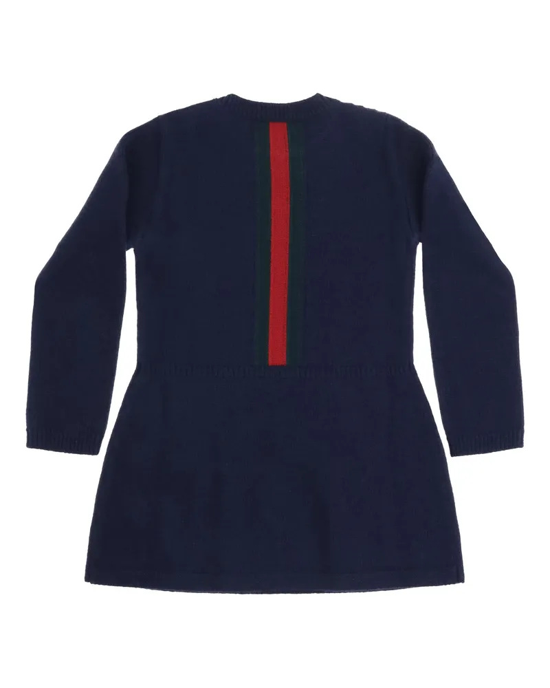 Gucci Merino Wool with Web Stripe Dress — Navy Navy