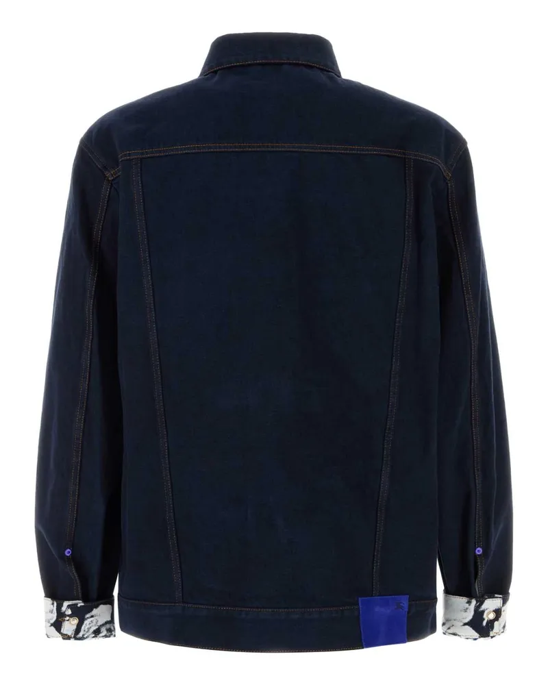 Burberry Men's Denim Jacket Indigoblue Exterior: Cotton Giubbini Navy