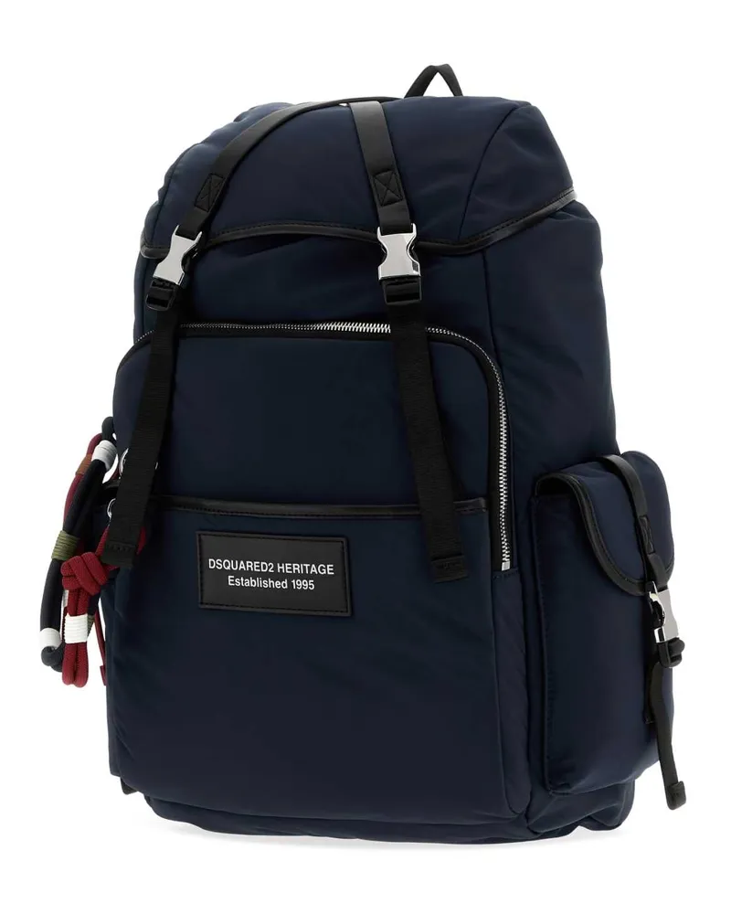 Dsquared2 Men's Navy Blue Fabric Backpack M1589 Zaini Navy