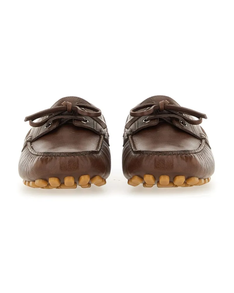 Valentino Garavani Vlogo Signature Buffalo Leather Loafer — Brown Brown