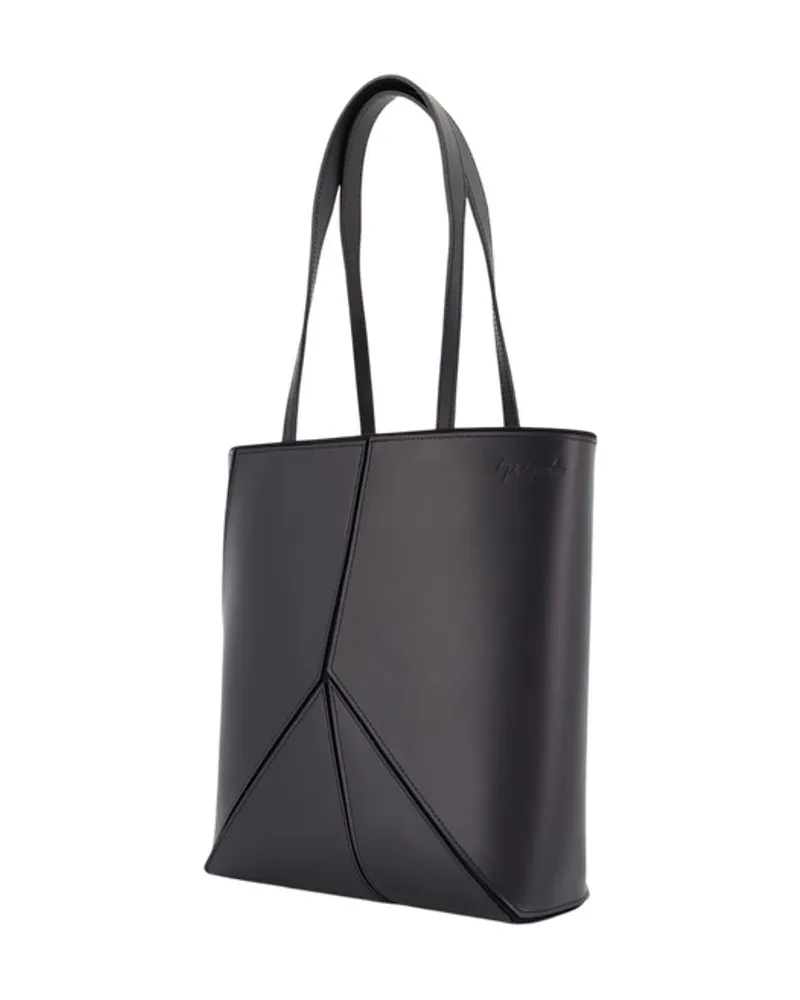 Yohji Yamamoto Leather Tote Bag — Black Black