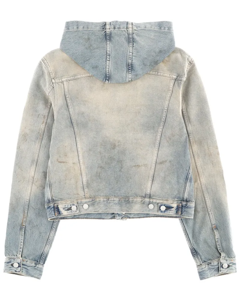 Acne Studios Organic Cotton Hooded Jacket — Blue Blue
