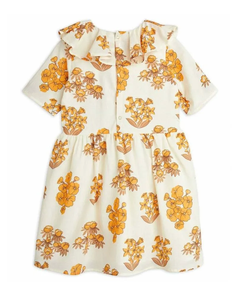 Mini Rodini Flowers Dress — Beige Beige