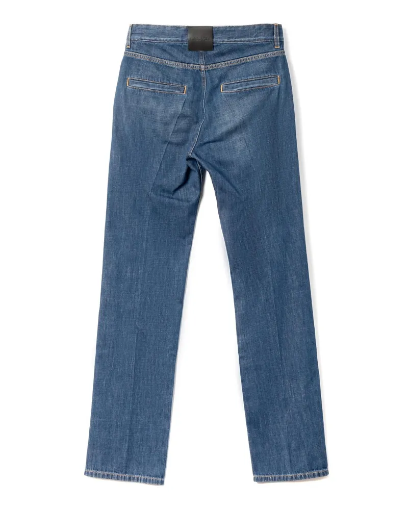 Lanvin Hand-Washed Straight-Fit Denim Jeans — Blue Blue