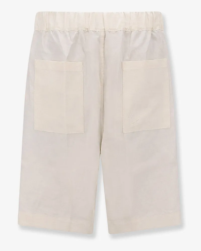 Laneus Men's Viscose And Linen Bermuda Shorts Beige Beige