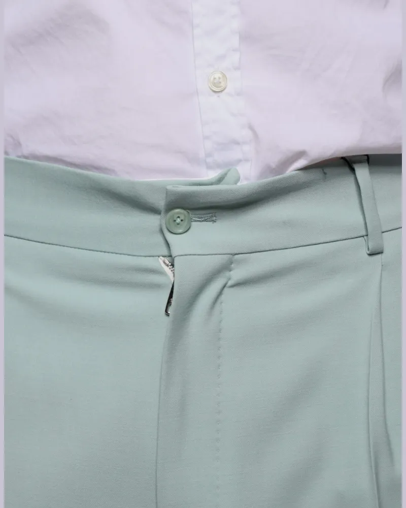Dolce & Gabbana Cotton-Blend Dress Trousers — Green Green