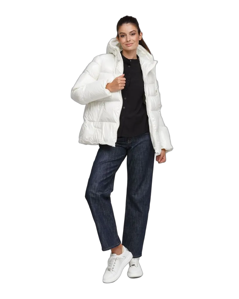 Pinko Women's Winter Jacket White Polyamide Apparel Outwear White