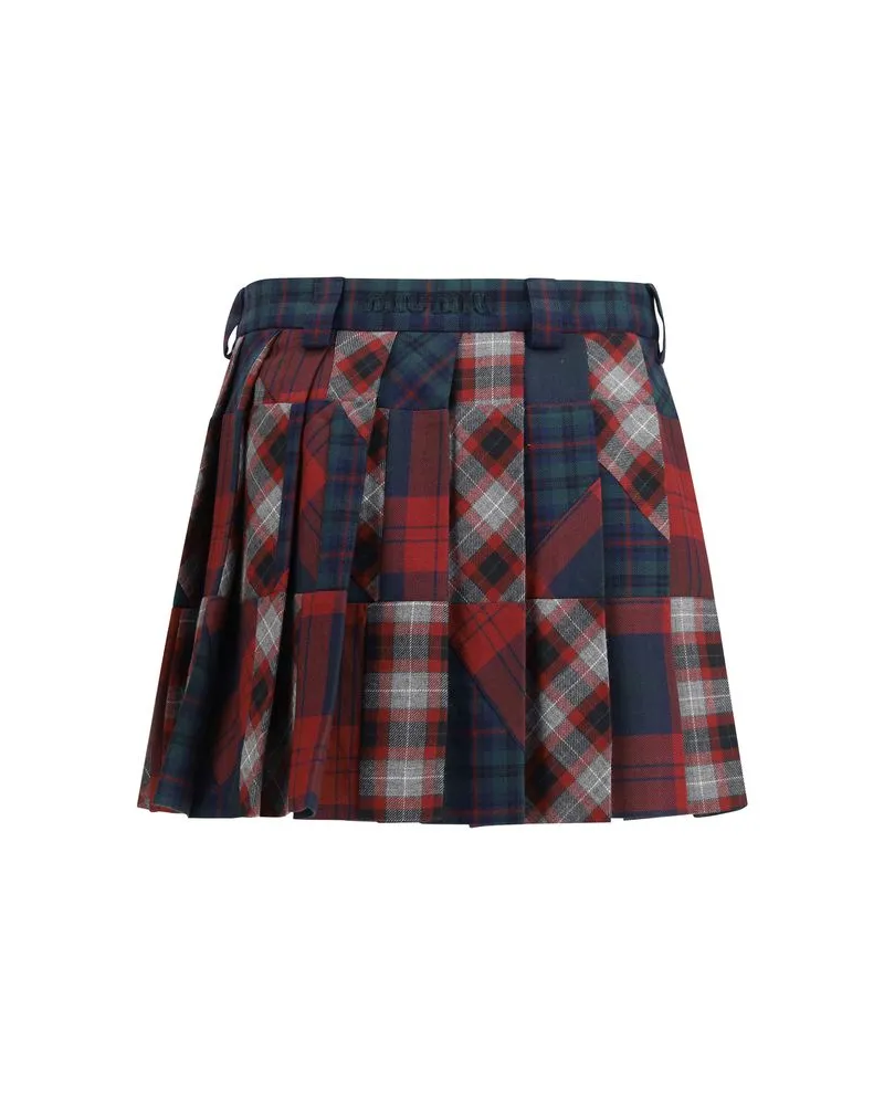 Miu Miu Women Multicolor Wool Mini Skirt Multicolor