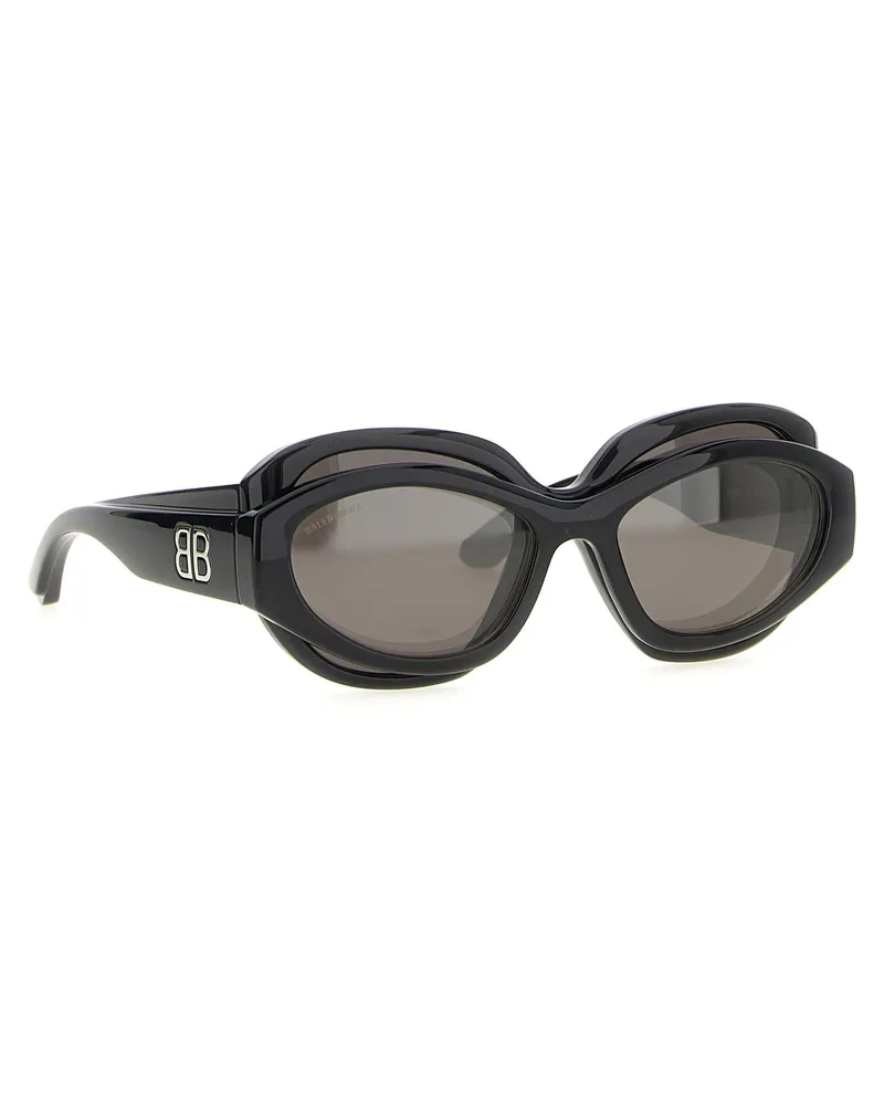 Balenciaga Superbusy Round Sunglasses Black