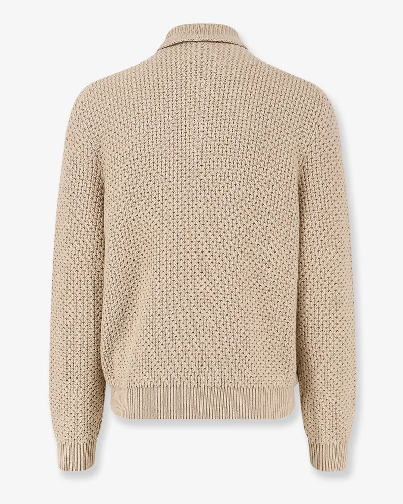 Loro Piana Men's Linen And Cashmere Blend Sweater Beige Beige