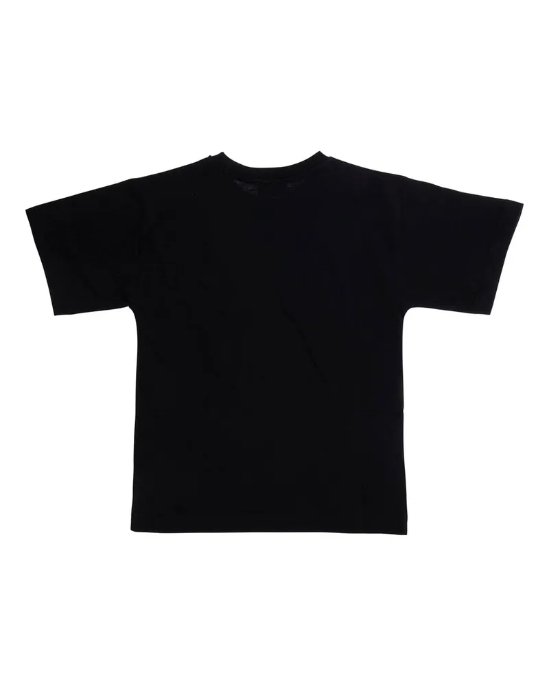 Moschino Popcorn-Print Crew Neck T-Shirt — Black Black
