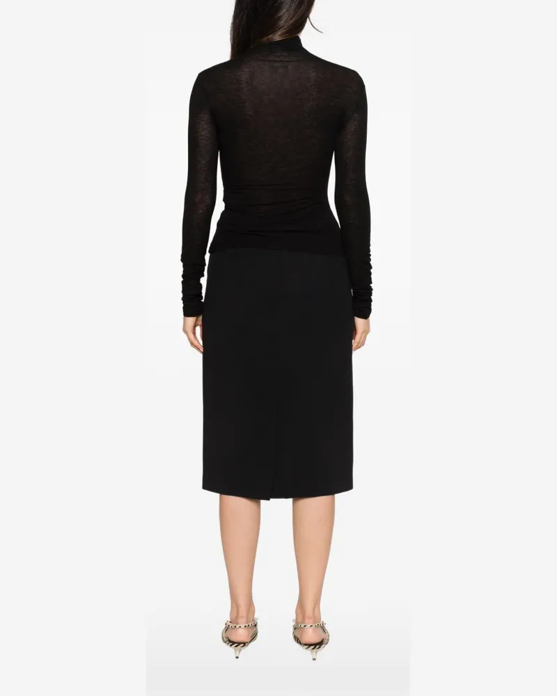 Ermanno Scervino Lace-Trimmed Sweater — Black Black