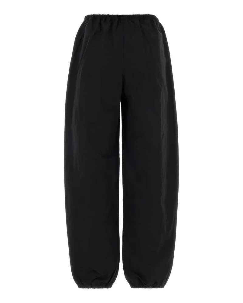 Alexander Wang Women's Black Tech Jersey Joggers Exterior: Cotton Nylon Pantaloni Trousers Black