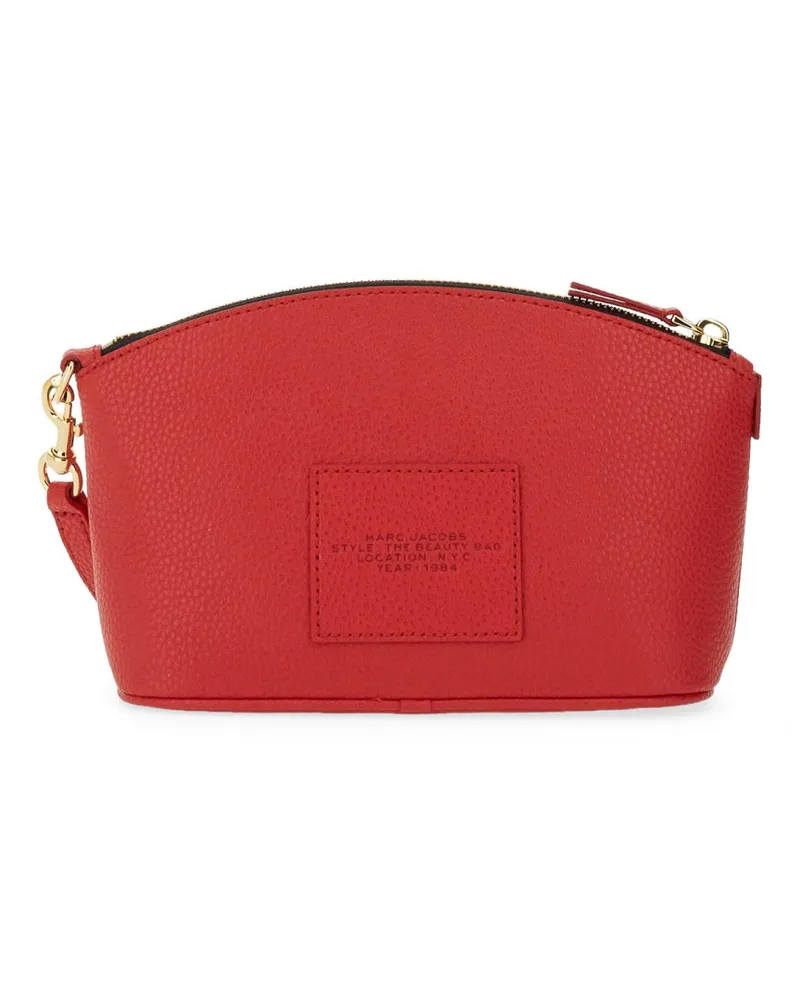 Marc Jacobs Women's Leather Pouch The Beauty Bag Red Clutch Red