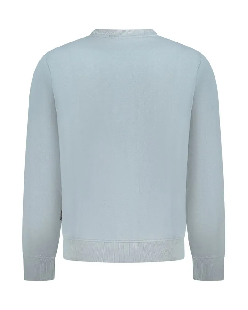 Napapijri Logo-Embroidered Cotton Sweatshirt — Gray Gray