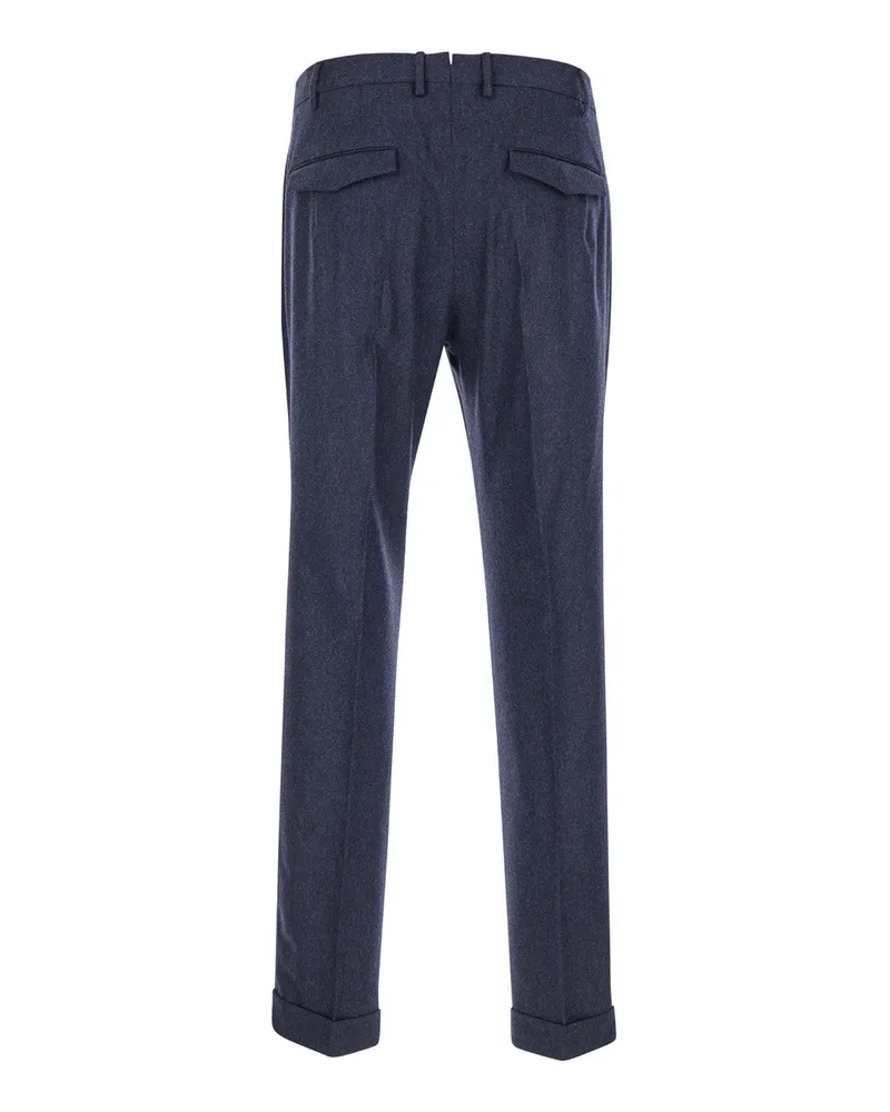 PT TORINO Slim-Fit Wool Trousers — Navy Navy