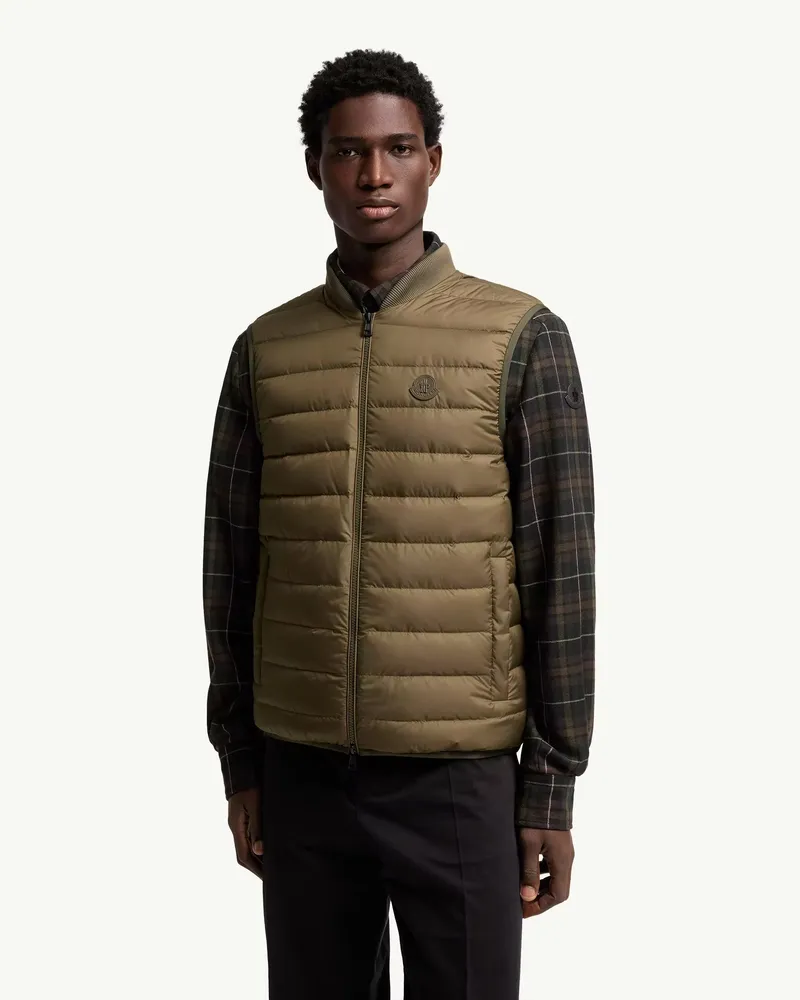 Moncler Men's Gilet Doudoune Froissel Kaki Bronze Khaki Down Jackets Coat Khaki