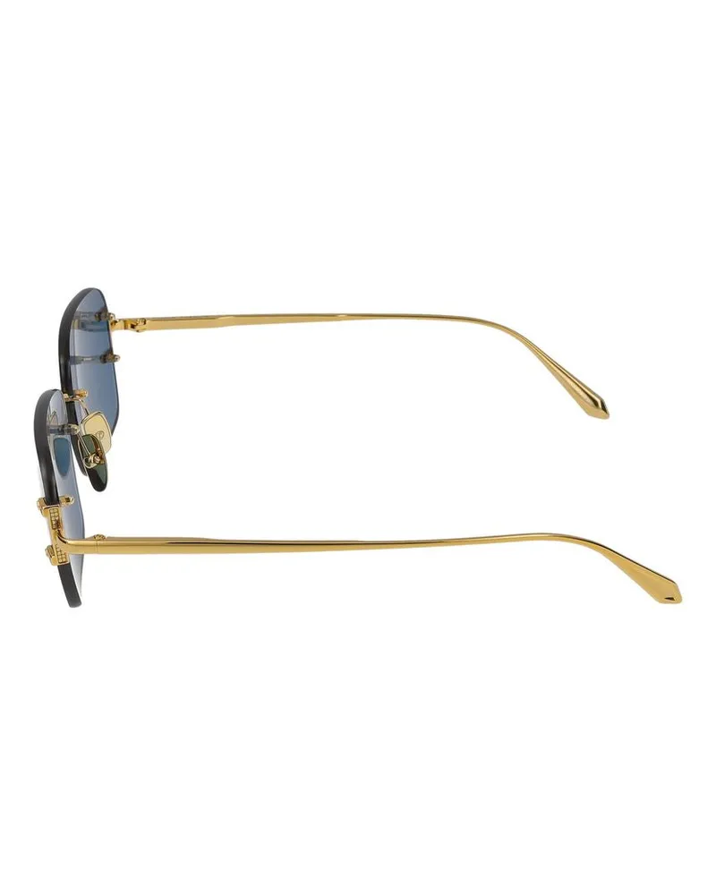 Linda Farrow Unisex Sunglasses Lfl1476 Sasha C2 Yellow Gold-Light 17-145 Titanium Yellow