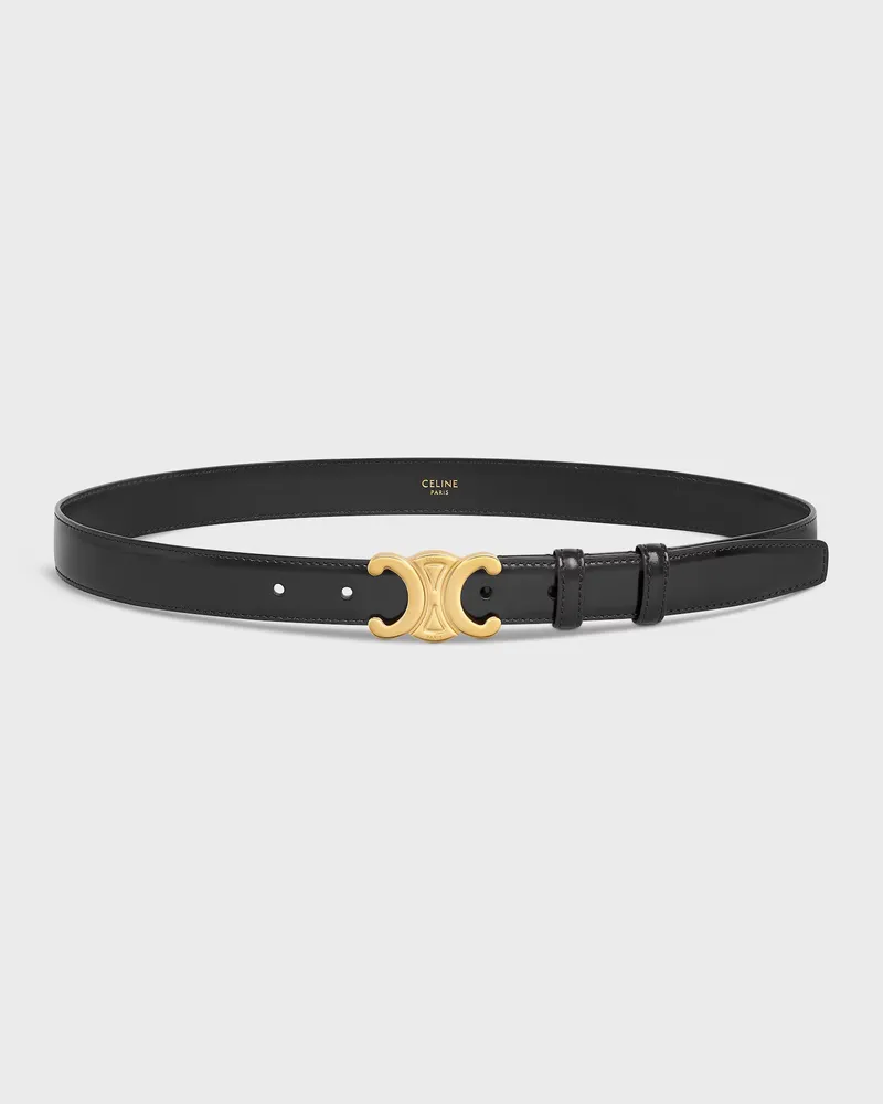 Celine Triomphe Belt — Black Black
